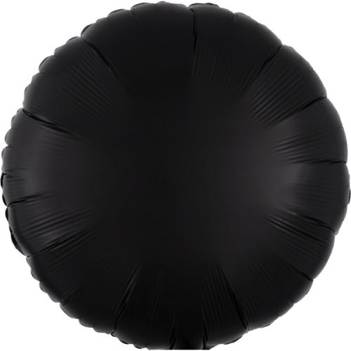 Silk black Kreis Folienballon 43 cm