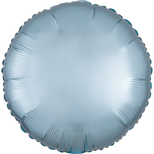 Silk Pastel Blue Kreis Folienballon 43 cm