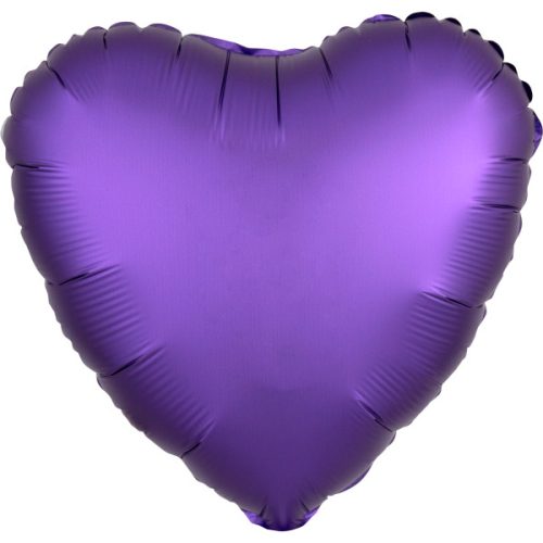 Silk Purple Herz Folienballon 43 cm