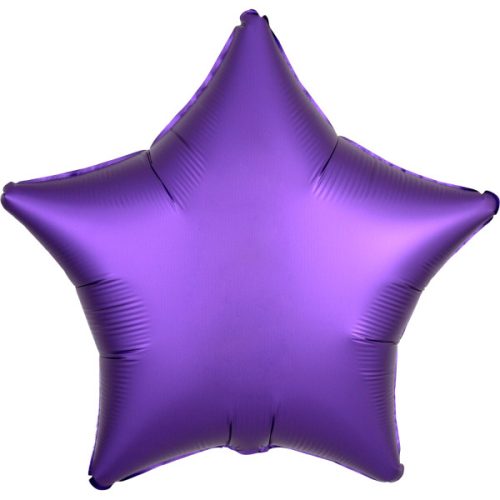 Silk Purple Star Folienballon 48 cm