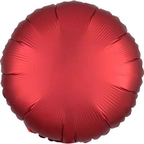 Silk Dark Red Kreis Folienballon 43 cm