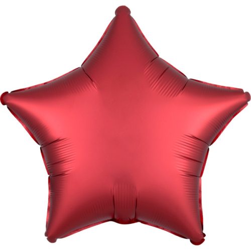 Silk Dark Red Star Folienballon 48 cm