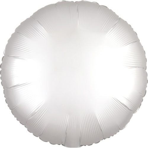 Silk White Kreis Folienballon 43 cm