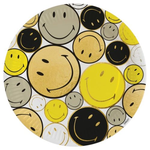 Emoji Smiley Originals Pappteller 8 Stk. 23 cm