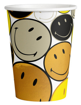 Emoji Smiley Originals Pappbecher 8 Stück 250 ml