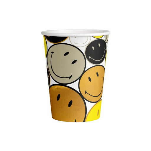 Emoji  Smiley Originals Pappbecher 8 Stk 250 ml