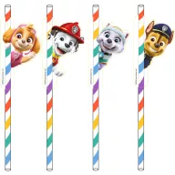 Paw Patrol Color Paws Papiertrinkhalm, 8 Stück Set