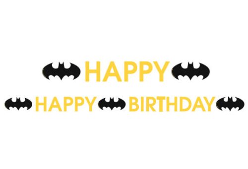 Batman City Happy Birthday Schrift 180 cm