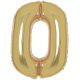 Nummer White Gold Goldene Nummer 0 Folienballon 90 cm