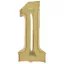 Nummer White Gold Goldene Nummer 1 Folienballon 82 cm