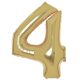 Nummer White Gold Goldene Zahl 4 Folienballon 93 cm