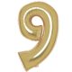 Nummer White Gold Goldene Nummer 9 Folienballon 91 cm