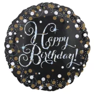 Geburtstag Gold Happy Birthday Folienballon 43 cm