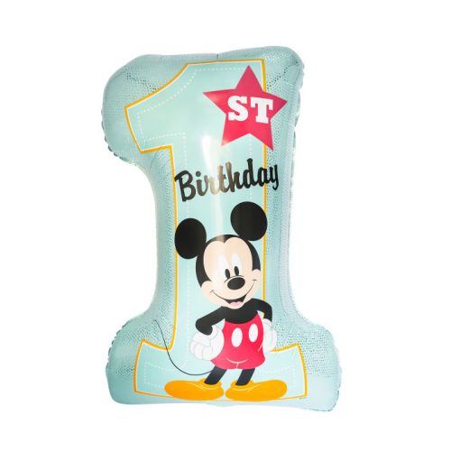 Disney Mickey  Blue Erster Geburtstags-Folienballon 71 cm