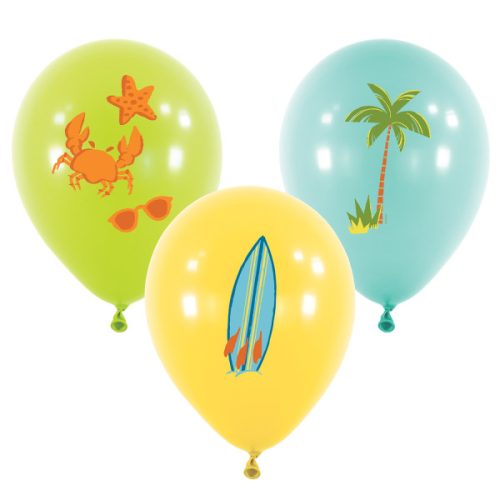 Sommer Surf Party Luftballon, Luftballon 6 Stück 11 Zoll (22,8 cm)