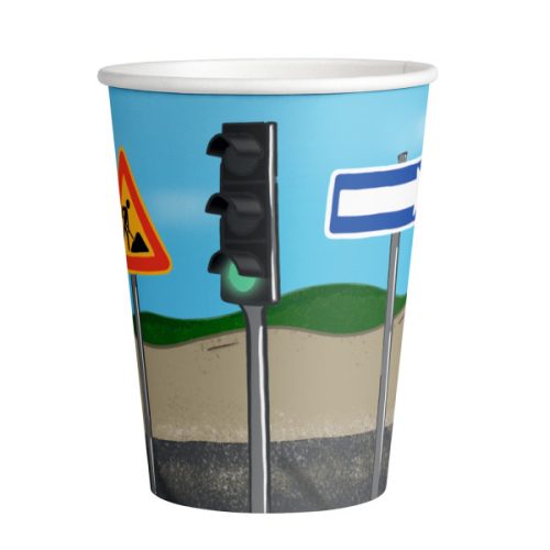 Baustelle Sand Papierbecher 8 Stk 250 ml