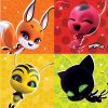 Miraculous Geschichten von Ladybug und Cat Noir Kwami Serviette 16 Stk 33x33 cm