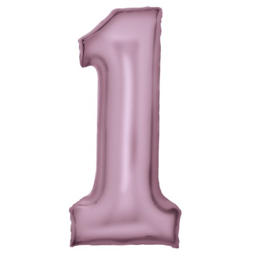 Lustre Pastel Pink, Rosa Nummer 1 Folienballon 86 cm