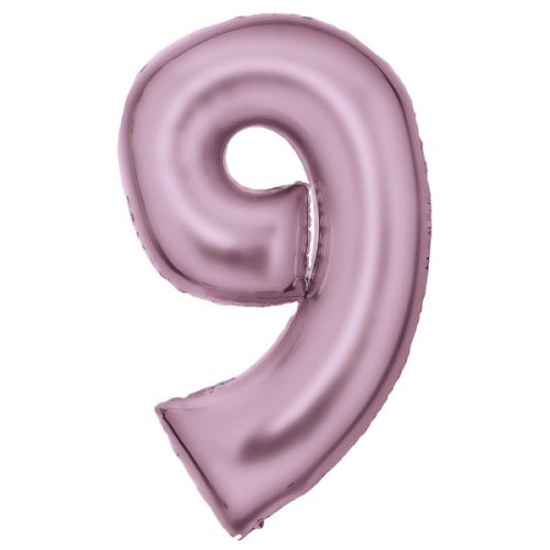 Lustre Pastel Pink, Rosa Nummer 9 Folienballon 86 cm