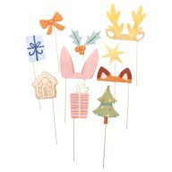 Weihnachten Winter Woodland Winterwald Fotorequisit 10er-Set