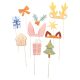 Weihnachten Winter Woodland Winterwald Fotorequisit 10er-Set