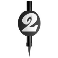Geburtstag Black Schwarzes Nummer-2-Kuchenfeuerwerk 12 cm