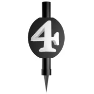 Geburtstag Black Schwarze Nummer 4 Kuchenfeuerwerk 12 cm