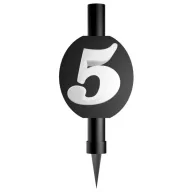 Geburtstag Black Schwarze Nummer 5 Kuchenfontäne 12 cm