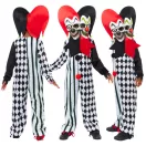 Halloween Scary Zweiköpfiger Hofnarr Kostüm 4-6 Jahre