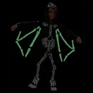 Halloween Pterodactylus Skelettkostüm leuchtet im Dunkeln 10-12 Jahre