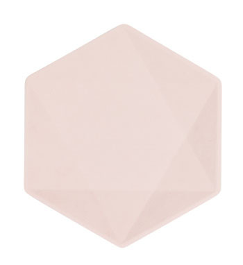 Pink Vert Decor Hexagonal Essteller 6 Stück 15,8 cm