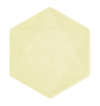 Gelb Vert Decor Hexagonal Essteller 6 Stück 15,8 cm