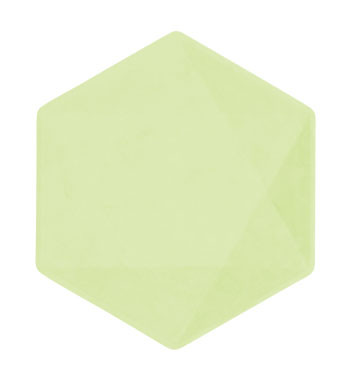 Grün Vert Decor Hexagonal Essteller 6 Stück 15,8 cm
