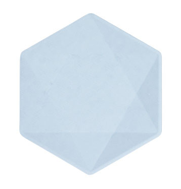 Blau Vert Decor Hexagonal Essteller 6 Stück 15,8 cm