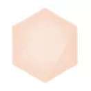 Farbe Vert Decor Pfirsich sechseckiger tiefer Teller 6er Set, 15,8 cm