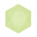 Farbe Vert Decor Grüner sechseckiger Suppenteller Set von 6 - 15,8 cm