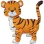 Tiger Multi Orange Folienballon 63 cm
