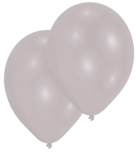 Silber Metallic Silver Ballon, Luftballon 10 Stück 11 Zoll (27,5cm)