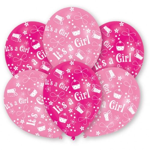 Junge oder Mädchen Girl Mädchenballon, 6-teiliges Set 11 Zoll (27,5 cm)