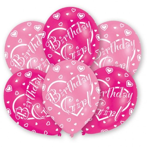 Happy Birthday Girl Luftballon 6 Stücke