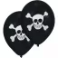 Pirat Skull Luftballon, 8-tlg. (10 Zoll / 25,4 cm)