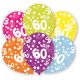 Happy Birthday 60 Colorful Ballon, Luftballon 6 Stück 11 inch (27,5cm)