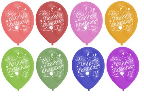 Happy Birthday Luftballon 25,4 cm (8 Stücke)