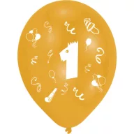   Geburtstag Ribbon Happy Birthday 1 Ballon, 8er Set 10 Zoll (25,4cm)