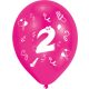 Happy Birthday 2 Ribbon Ballon, Luftballon 8 Stück 10 Zoll (25,4cm)
