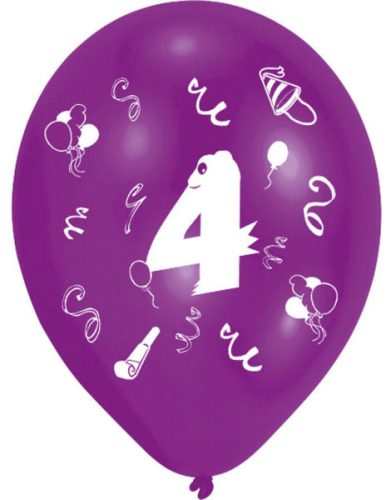 Happy Birthday 4 Ribbon Ballon, Luftballon 8 Stück 10 Zoll (25,4cm)
