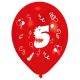 Happy Birthday 5 Ribbon Ballon, Luftballon 8 Stück 10 Zoll (25,4cm)