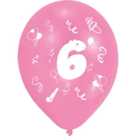   Geburtstag Ribbon Happy Birthday 6 Luftballons, 8-teiliges Set 10 Zoll (25,4cm)