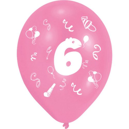 Happy Birthday 6 Ribbon Ballon, Luftballon 8 Stück 10 Zoll (25,4cm)