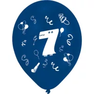   Geburtstag Ribbon Happy Birthday 7 Luftballons, 8er-Pack 10 Zoll (25,4 cm)